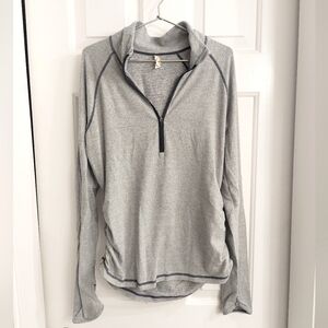 Lucy Brand Long Sleeve 1/4 Zip Athletic Top - Buttery Soft Spacedye Material